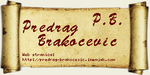 Predrag Brakočević vizit kartica